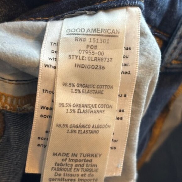 Good American Jeans Women's Size 0/25 Skinny Raw Hem - Picture 4 of 4
